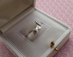 Klasszikus kígyó ezüst gyűrű - új ékszer - 18,3 mm