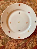 Zsolnay antik szórt virágos kerek kínáló tál tányér az 1930 -as évekből 28 cm