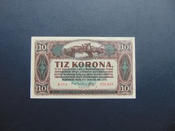 10 korona 1920 a 074  1920 Sorszám között pont  