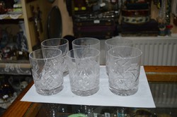 6 darab kristály whiskis pohár