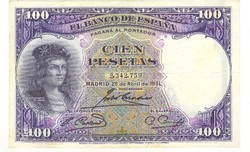 100 peseta 1931 Spanyolország