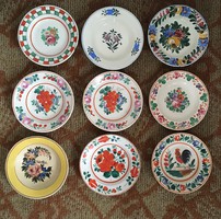 Apátfalvi , Bélapátfalvi , hollóházi népi festett keménycserép tányérok eladók