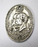 VII Frigyes és IX. Keresztély király Dán emlékérem 1848-1898