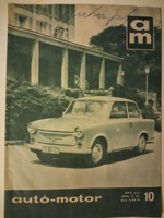 Autó-motor 1964 / 10 -ik szám  !! Trabant leírással !!!
