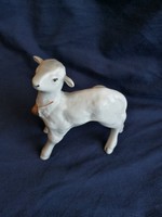 Porcelán bárány figura aranycsengővel 