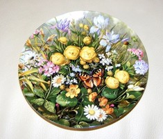 Virágos porcelán Bradex falitányér