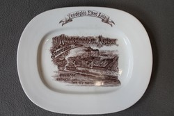 1896-os porcelán tányér, tál a Haggenmacher sörfőzde részére 