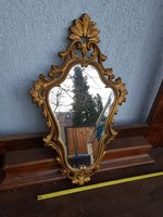 Gyönyörű márkás florentin keret, tükörrel, 30x54 cm környékén, hibátlan
