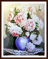 FAZEKAS P. PÁL - Pünkösdi rózsák ( 50.5 x 40.5 , feszített vásznon, olaj )
