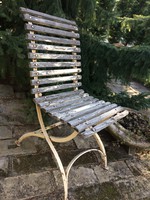 Összecsukható antik vas kerti szék