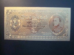 24 karátos arannyal bevont,1926 5 Pengő, emlék kiadás