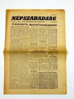 1956 december 1  /  NÉPSZABADSÁG  /  SZÜLETÉSNAPRA RÉGI EREDETI ÚJSÁG Ssz.: 1364