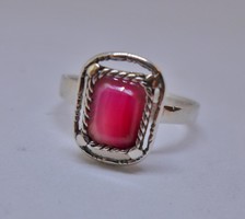 Szépséges antik art deco rubinköves ezüstgyűrű