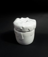Modern Hollóházi porcelán bonbonier - tégely - cukortartó doboz - Bakó-Hetey Rozália