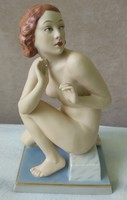 Extrém ritka Royal Dux Bohemia Eichler porcelán akt szobor eladó!/1900-1918/