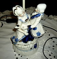  Porcelán barokk figurális asztali éjjeli lámpa 