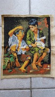 Gobelin textilkép, kézimunka