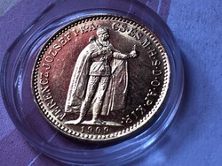 1909 arany magyar 10 korona,szép darab 3,39 gramm 0,900 ritkább
