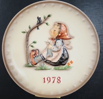 Hummel porcelán falitányér --- 19 cm (1978)
