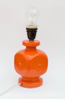 Narancssárga retro kerámia lámpa - kocka formájú