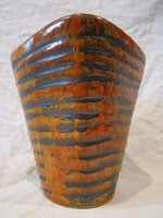 Gorka iparművészeti retro kerámia váza kaspó