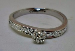 Különleges "Tomorrow" ezüstgyűrű 0.25ct valódi gyémánttal 63-as méret