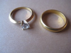 Jegy gyűrű  19 mm és kísérő gyűrű  18 mm   Új !