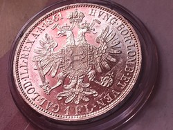 1861 ezüst 1 florin,szép darab kapszulában,így ritka!!