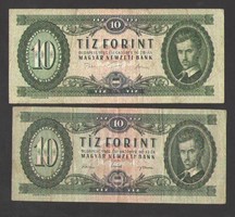 10 forint 1962, és 1975..  2 db!!  NAGYON SZÉPEK!!