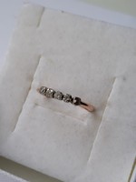 Antik fehér zafír köves 14 karátos arany gyűrű /585 mesterjelzett/ 