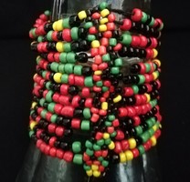 Rubber wood beaded bracelet