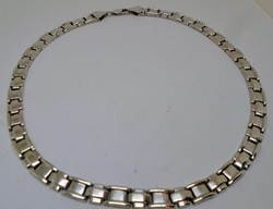 Very nice old wide silver necklace