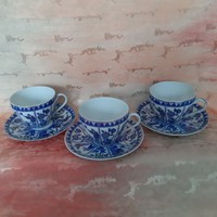 Japán, keleti, ázsiai porcelán, kávés csésze, tányér ( 3 db)