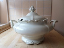 Régi Selb Rosenthal "Pompadour" porcelán nagyobb leveses tál 4 liter