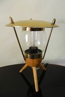 Skandináv retro / mid century teak asztali lámpa