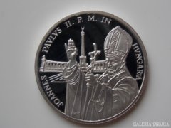 1991 PP Pápa látogatás ezüst 500 forint UNC 1