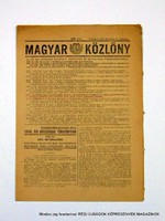 1948 december 12  /  MAGYAR KÖZLÖNY  /  Régi ÚJSÁGOK KÉPREGÉNYEK MAGAZINOK Szs.:  9029