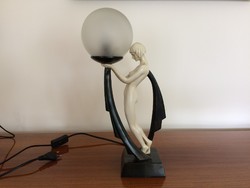 Art deco nőalakos asztali lámpa 42cm