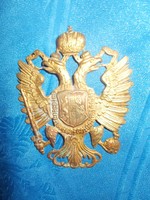 Eredeti nagyméretű monarchiás csákó címer sapka jelvény 
