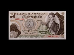 UNC - 20 PESOS - KOLUMBIA - 1983 (Old money)