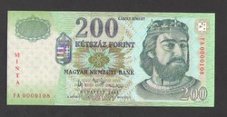 200 forint 2007. MINTA.  UNC!!