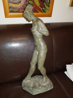 Bicskei-Karle István szecessziós stílusú szobra, akt, fantasztikus! 51 cm magas