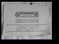 Schwinn Csepel kerékpár kezelési és használati útmutató (1990)