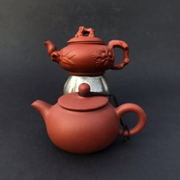 2 db kínai yixing jelzett kerámia teás kanna - Kína