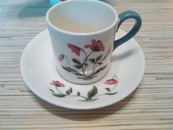 Angol porcelán kávés csésze kistányéral