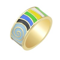 Colorful striped ring size 6.5-7 (53-54)