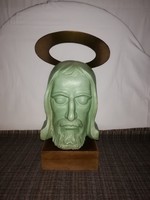 1,-Ft Brutál ritka Art-deco Jézus kerámia fej!