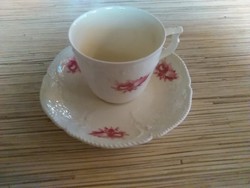 Antik Német porcelán kávés csésze kistányéral