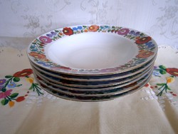 6 db-os eredeti Kalocsai porcelán mély leveses tányér készlet