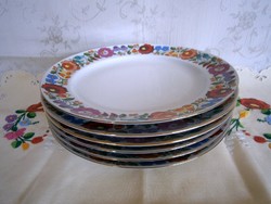 6 db-os eredeti Kalocsai porcelán lapos tányér készlet